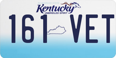 KY license plate 161VET