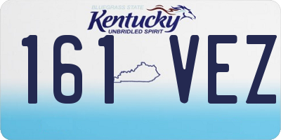 KY license plate 161VEZ