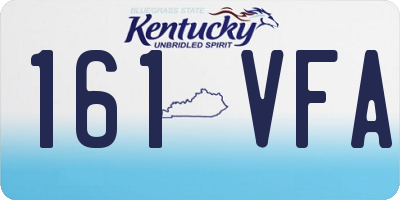 KY license plate 161VFA