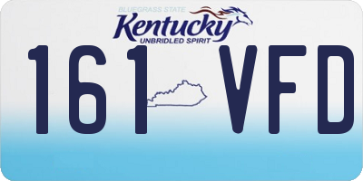 KY license plate 161VFD