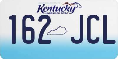 KY license plate 162JCL