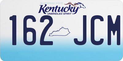 KY license plate 162JCM