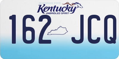 KY license plate 162JCQ