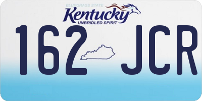 KY license plate 162JCR