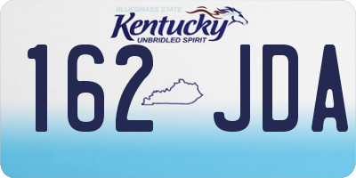 KY license plate 162JDA
