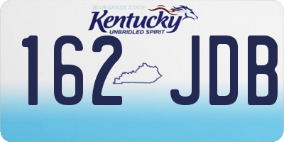 KY license plate 162JDB