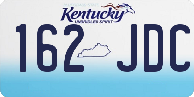 KY license plate 162JDC