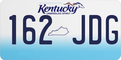 KY license plate 162JDG