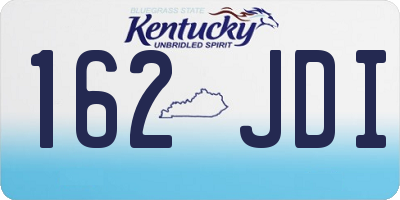 KY license plate 162JDI
