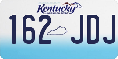 KY license plate 162JDJ