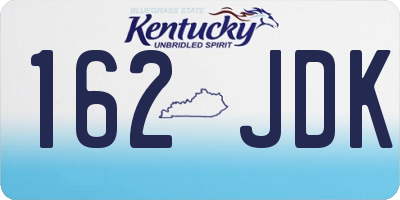 KY license plate 162JDK
