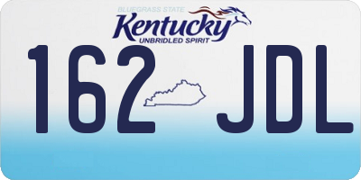 KY license plate 162JDL
