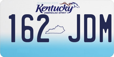 KY license plate 162JDM