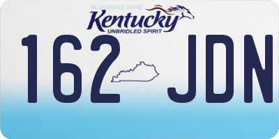 KY license plate 162JDN