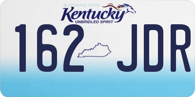 KY license plate 162JDR