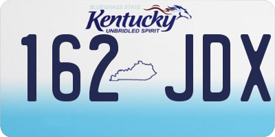 KY license plate 162JDX