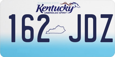 KY license plate 162JDZ