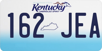 KY license plate 162JEA