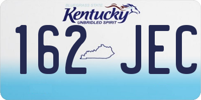KY license plate 162JEC
