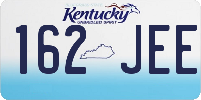 KY license plate 162JEE
