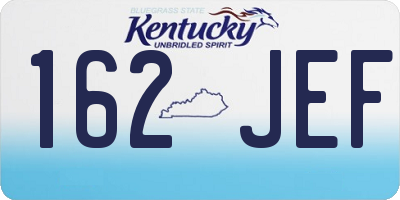 KY license plate 162JEF