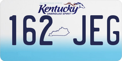 KY license plate 162JEG