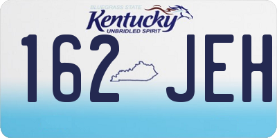 KY license plate 162JEH
