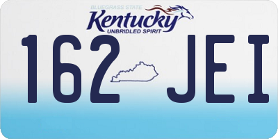 KY license plate 162JEI
