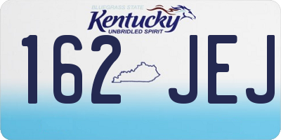 KY license plate 162JEJ