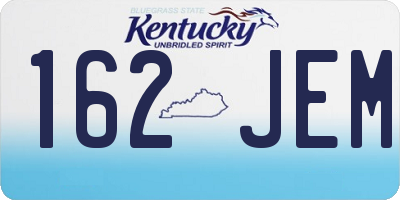 KY license plate 162JEM