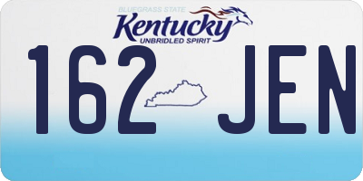 KY license plate 162JEN