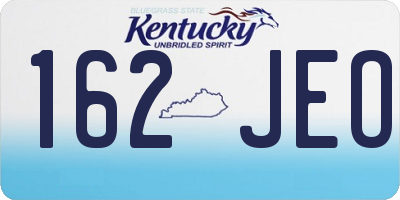 KY license plate 162JEO