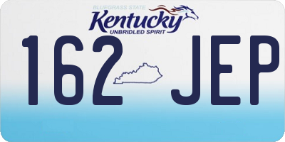 KY license plate 162JEP