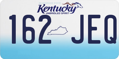 KY license plate 162JEQ