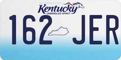 KY license plate 162JER