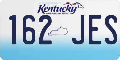 KY license plate 162JES