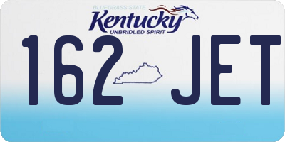 KY license plate 162JET