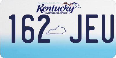 KY license plate 162JEU