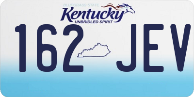 KY license plate 162JEV
