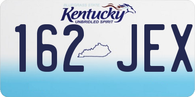 KY license plate 162JEX