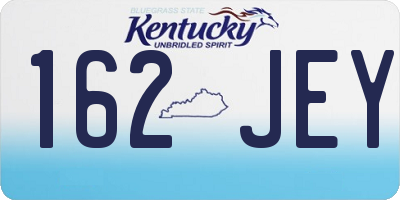 KY license plate 162JEY