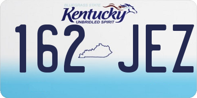 KY license plate 162JEZ