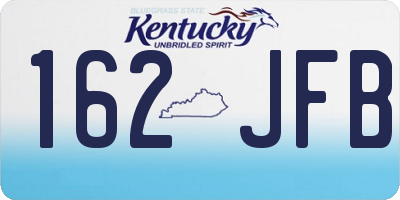 KY license plate 162JFB