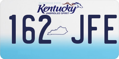 KY license plate 162JFE