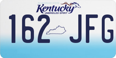 KY license plate 162JFG