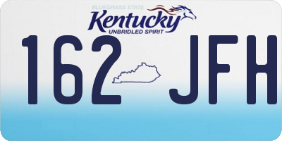 KY license plate 162JFH