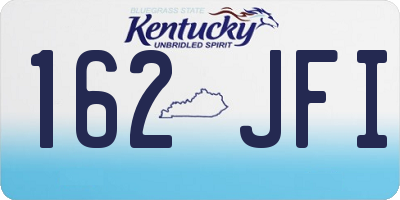 KY license plate 162JFI