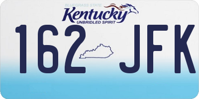 KY license plate 162JFK