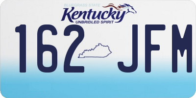 KY license plate 162JFM