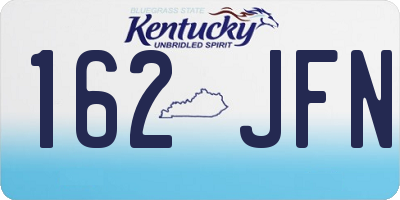 KY license plate 162JFN